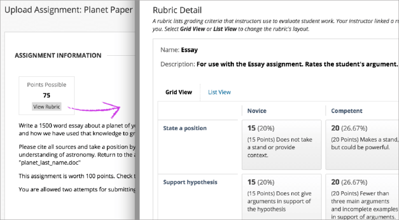 Using BB Rubrics to Provide Feedback to Students | Academic Outreach ...