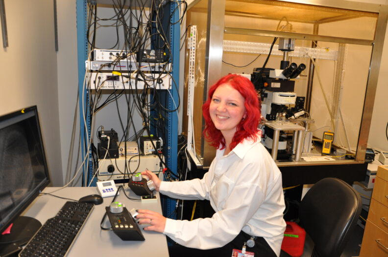 Nadia Mclean in a lab