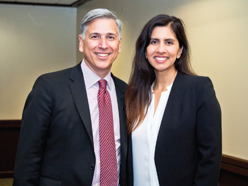 Chancellor Mel Netzhammer with Natalie Ewing