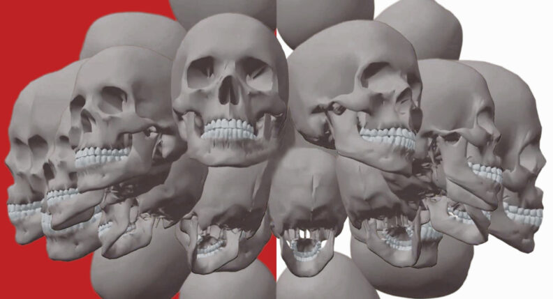 Image Still showing human skulls