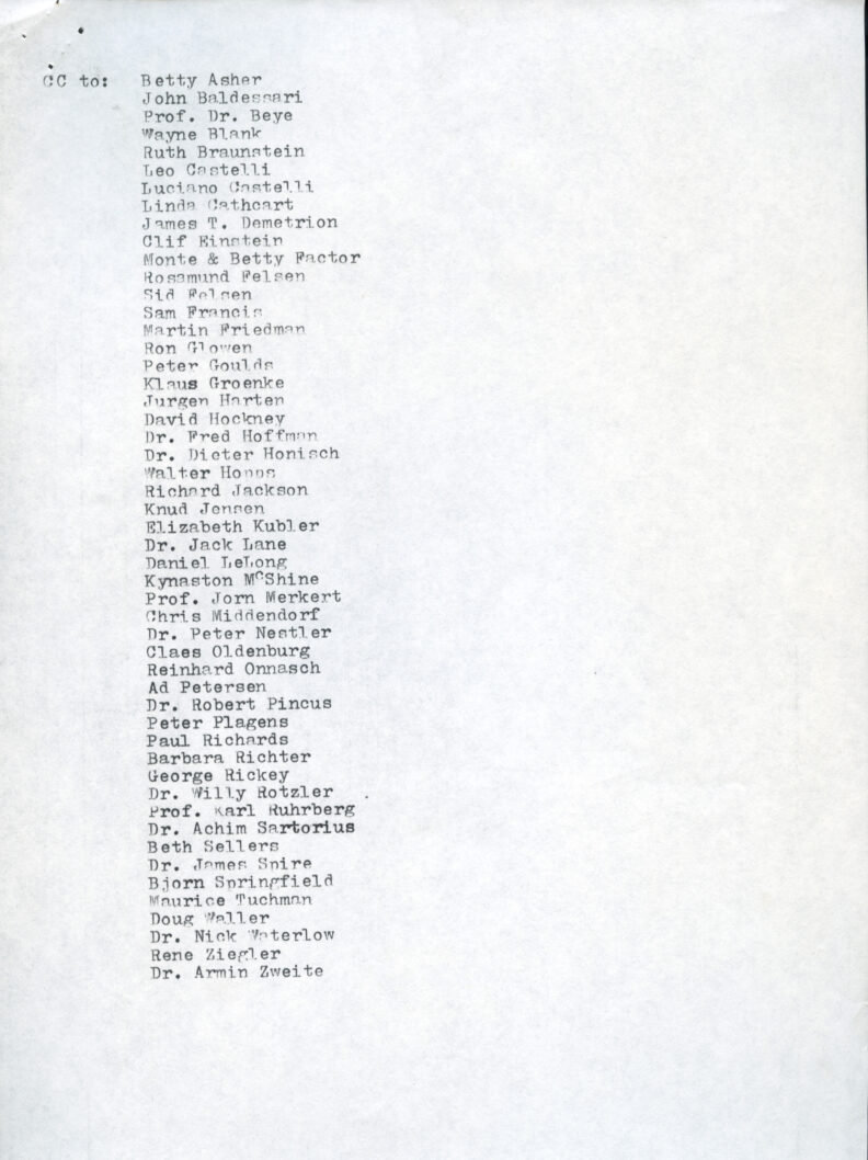 Typed list of names. 