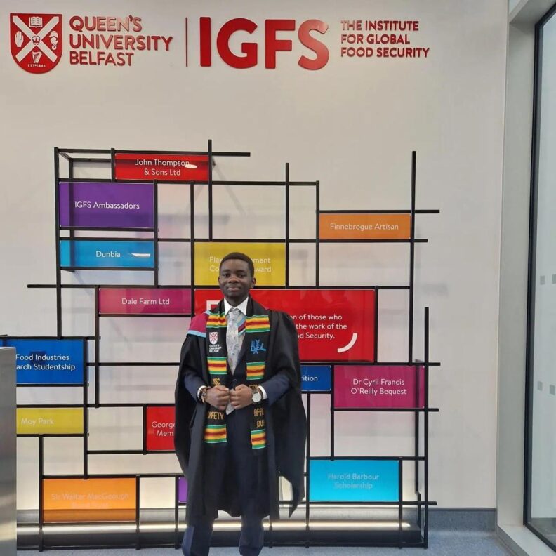 Edmund Afari during his Masters graduation.