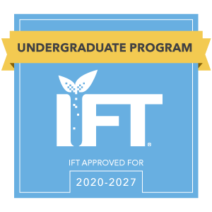 IFT logo and text that reads, "Undergraduate Program. IFT Approved for 2020-2027."