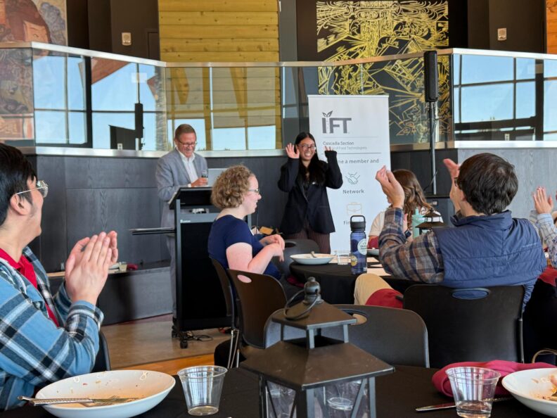 Sherine receiving an award at our IFT conference.