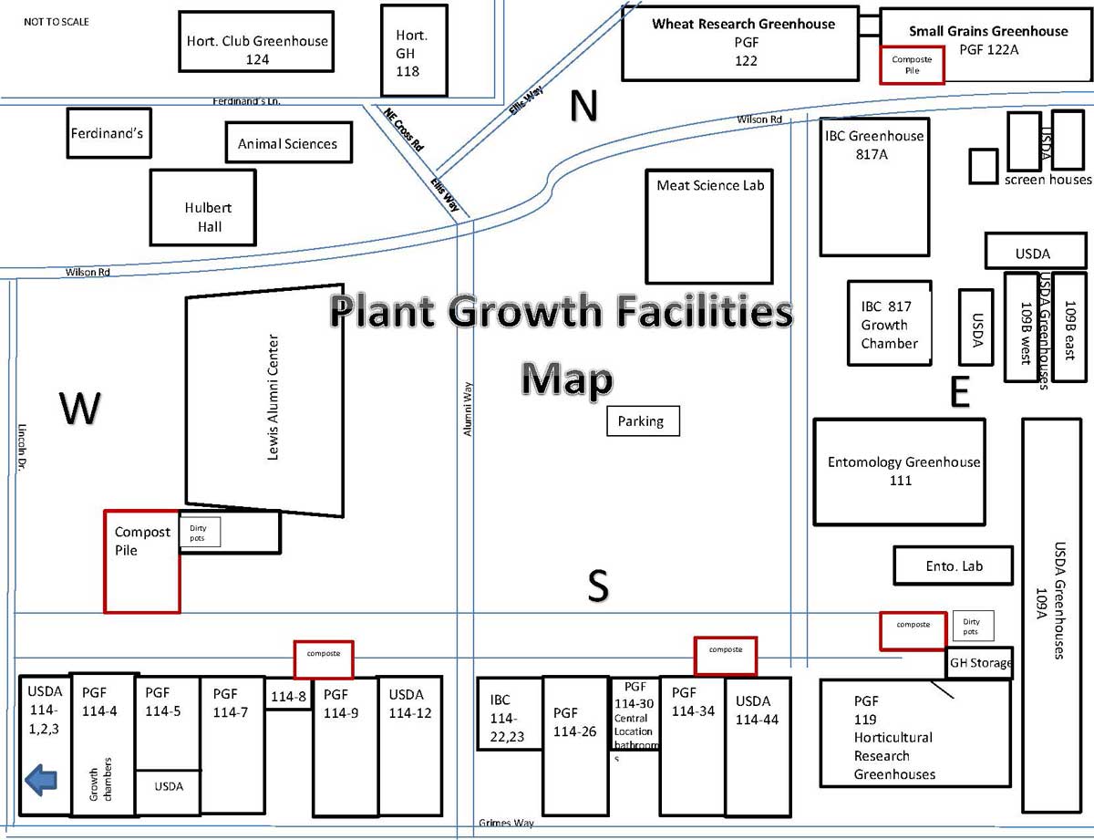 Greenhouse Map Plant Growth Facilities Washington State University