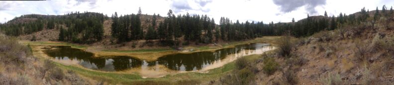 Panorama photo of a lake.