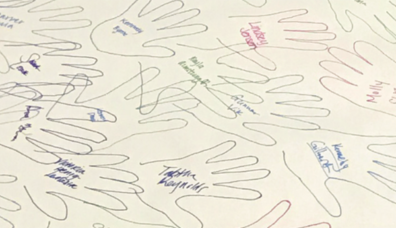 traced hands