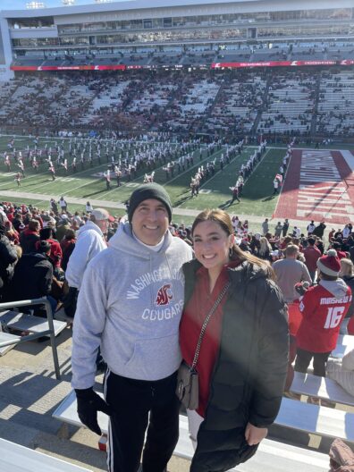 Dana at football game
