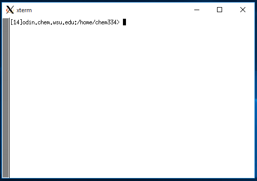 Xterm command prompt window. Image links to larger version.
