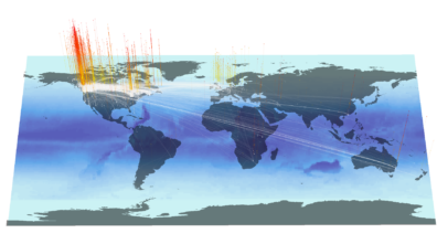map indicating patterns of cumulative UVB exposure for Multiple Sclerosis patients
