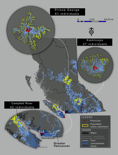 showing changes in viral load supression in BC from 2003 to 2015