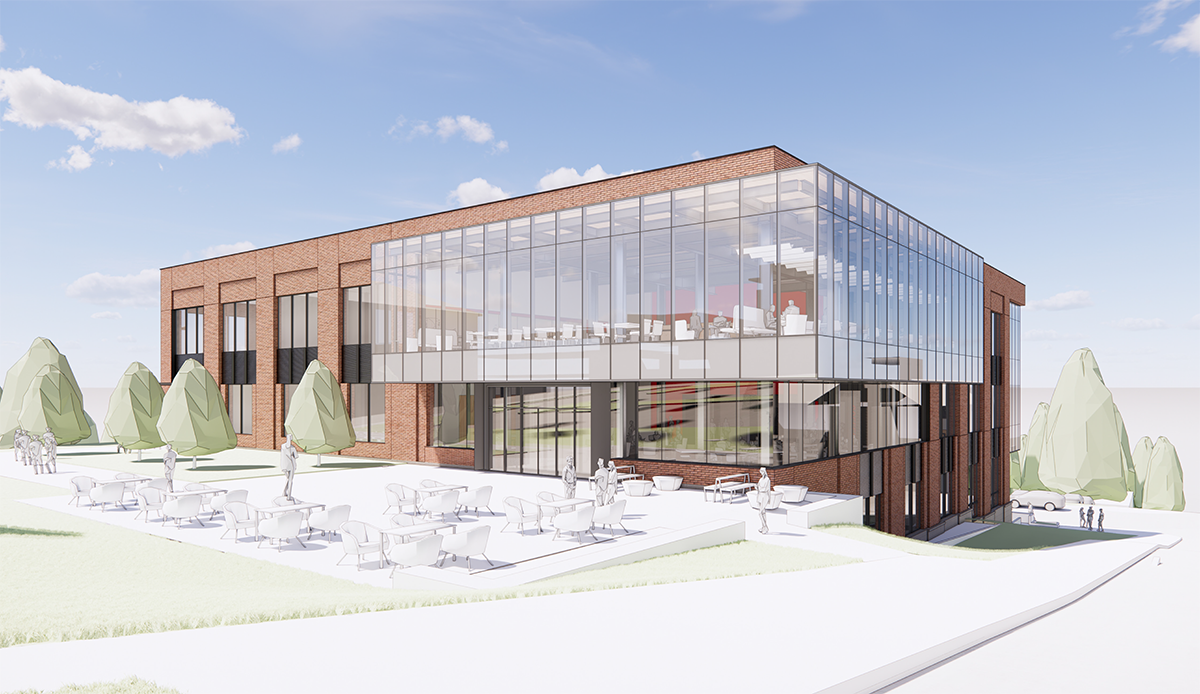 Architectural rendering of Schweitzer Engineering Hall.