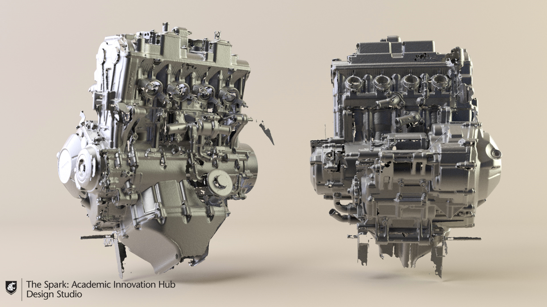 3D scan of 2016 cbr650f engine.