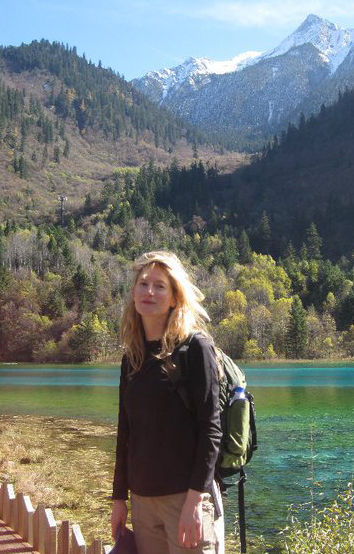 Jade d’Alpoim Guedes, assistant professor of anthropology, in Jiuzhaigou National Park 