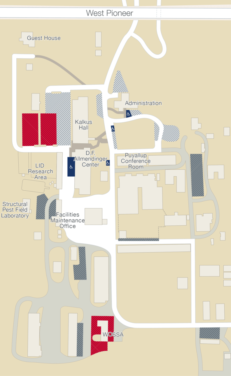 Parking Map Puyallup Research & Extension Center Washington State
