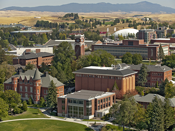 Aerial view of Pullman campus