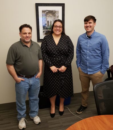Drs. David Brody, Mia Abboud Holbrook, Dr. Zachary Hamilton at Mia's final defense.