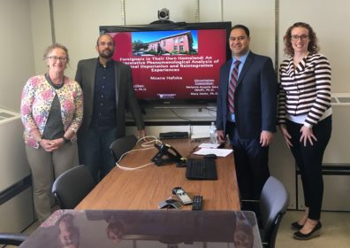 Drs. Mary Stohr, David Makin, Moana Hafoka, and Melanie-Angela Neuilly at Moana's final defense.