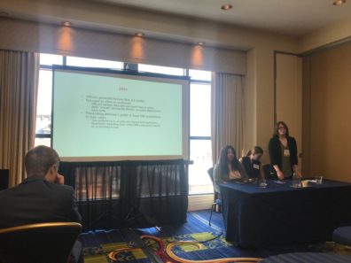 Jessica Pletsch presenting at ACJS.