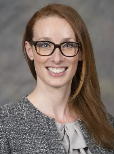 Melanie-Angela Neuilly, Associate Professor and Department chair. smiling.