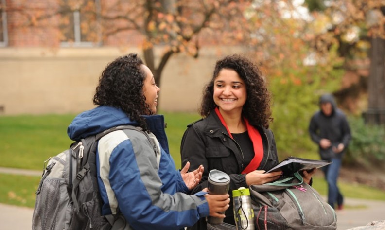 Students talking