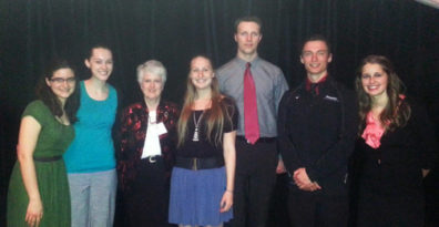 (pictured left to right: Fiorella Grandi, Beth Ross, Dean Libby Walker, Amanda Sweeney, Drew Neyen, Reed Omdal, and Laurel Graves)