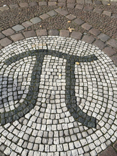 Pi symbol mosaic