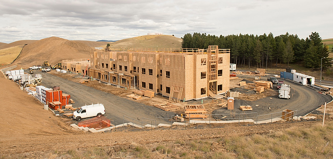 Third floor framing takes shape