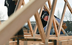 Doug Hamrick helps with Habitat for Humanity construction Hamrick-helps-build
