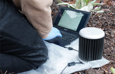 Laptop and portable soil testing device