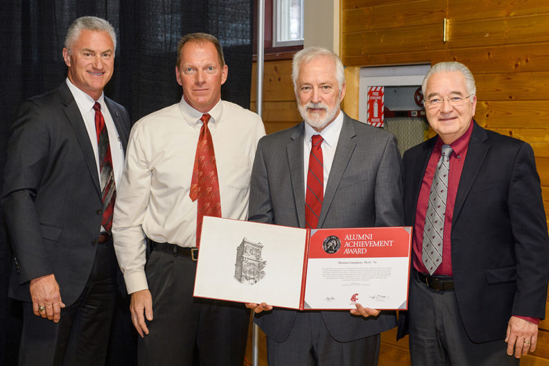 Alumni Award presented to Lumpkin at dinner