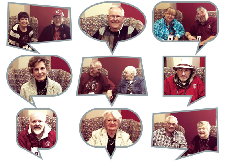 Images of alumni sharing their oral histories of WSU