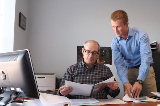 Alan Stanford, SBDC business advisor, and Ian Fisher, SBDC intern, (l-r)