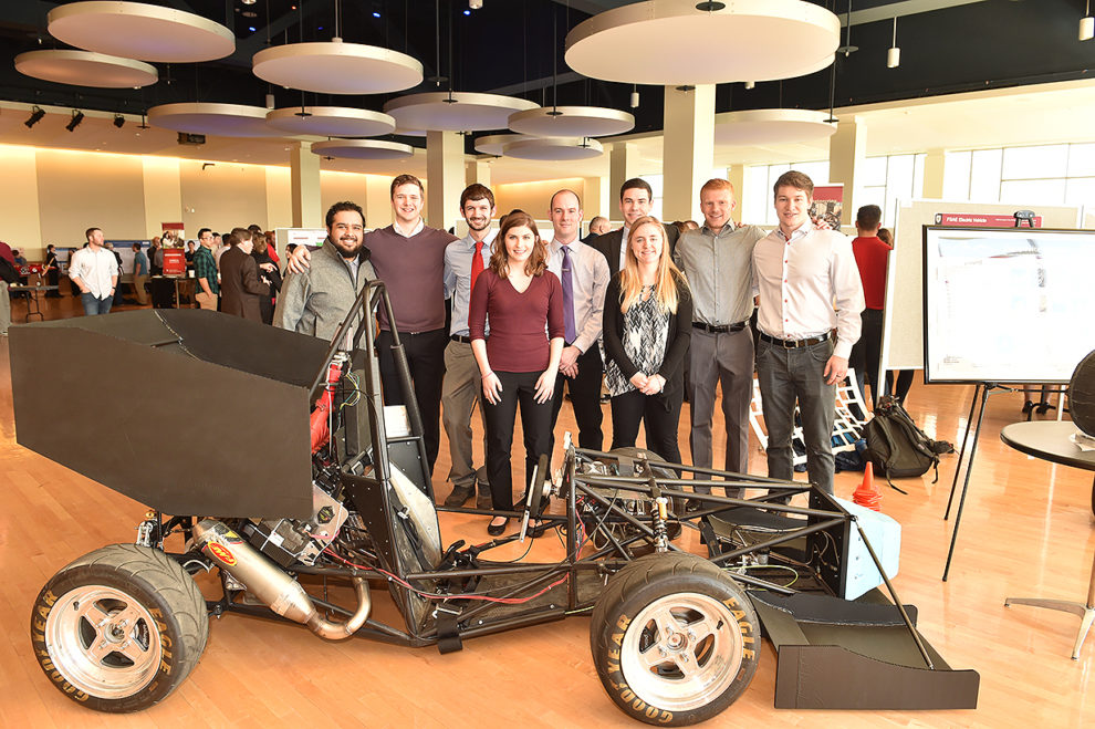Voiland College of Engineering and Architecture students display their work at 2017 Engineering Capstone Expo.