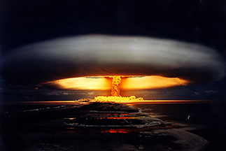 'Licorne' was the test of a 914 kiloton thermonuclear bomb by the French government in the Mururoa Atoll, French Polynesia, on July 3, 1970.