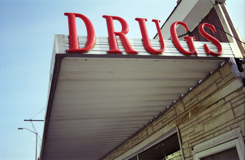 drug store building sign