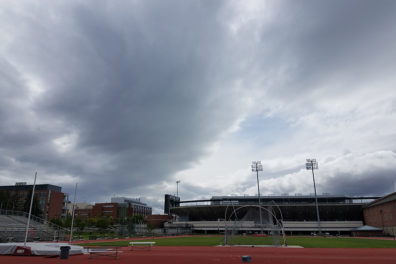 Storm clouds gather over Pullman on May 10. (Photo by Linda Weiford, WSU News)