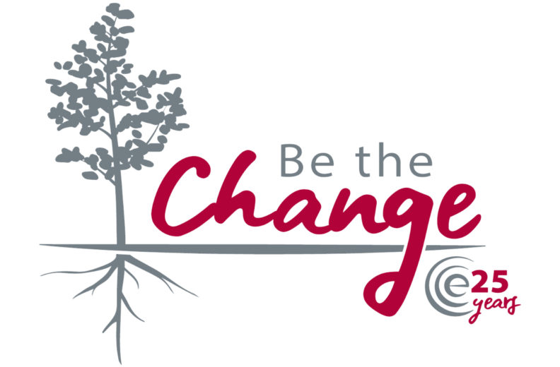 CCE's 'Be the Change' logo.