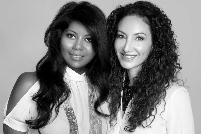 A closeup of Sharmilla Persaud and Arianna Brooke.