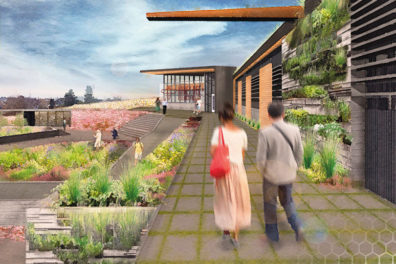Artistic rendering of pollinator facility.