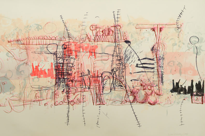 Abstract painting from exhibit.