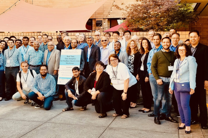 Data Scientists taking a group photo during Anurag Srivastava's workshop.