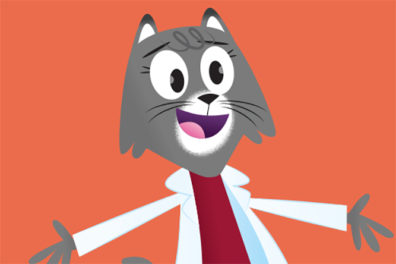 Cartoon image of Dr. Universe.