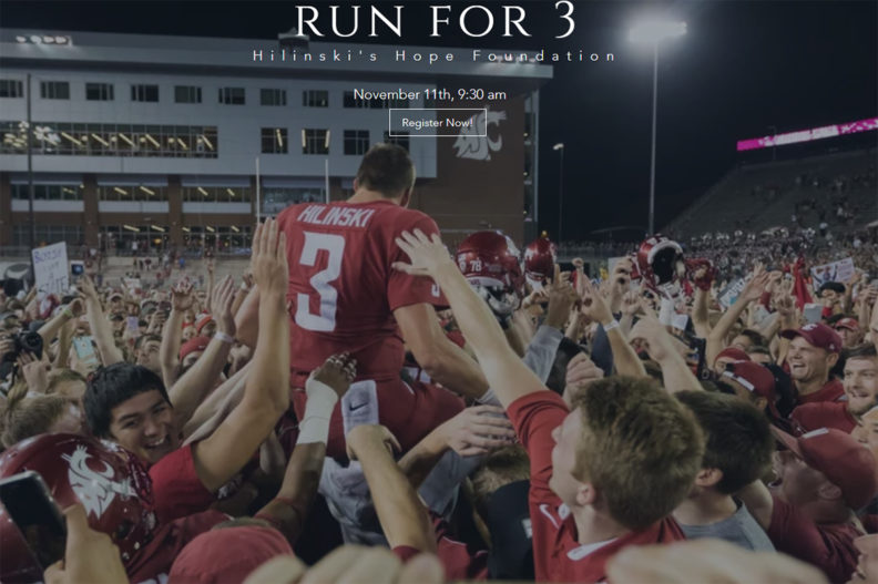 Tyler Hilinski riding on shoulders of fans following WSU football win.