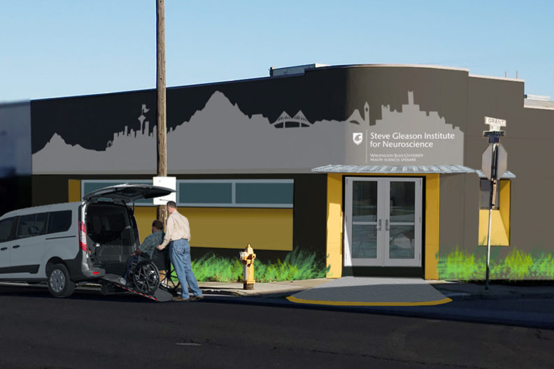 Rendering of exterior of institute.