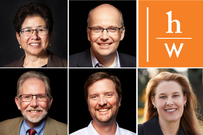 Individual closeups of Foley Fellows speakers.