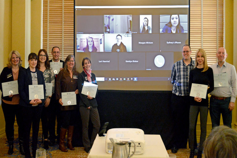 Members of the newly-formed WSU Global Campus chapter of Psi Chi.