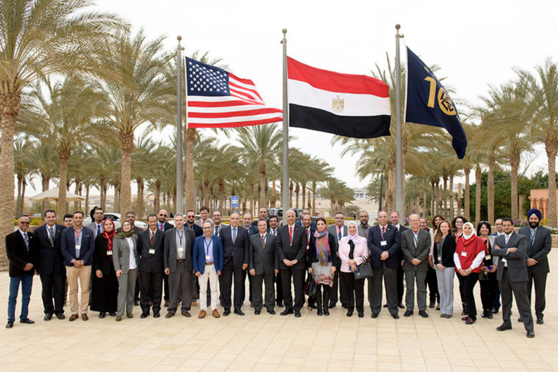U.S. and Egyptian scientists and policymakers involved in the establishment of the Alexandria Water Resilience Center for Excellence.