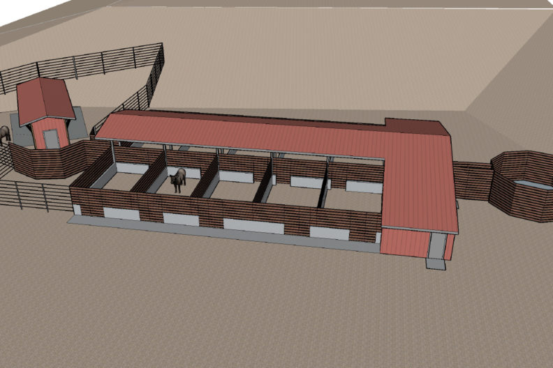 Design of a proposed elk hoof research facility.