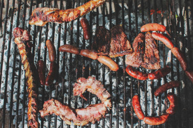 Meat on a grill
